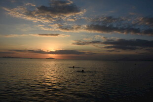 三亚海上日落美景