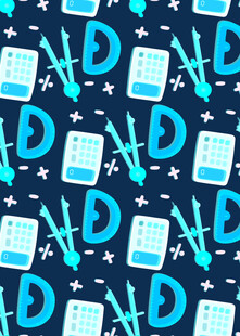 蓝色文具图案背景