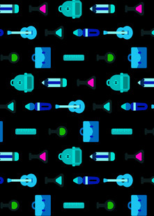 几何图案构成的多彩抽象背景