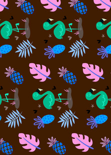 热带植物图案背景