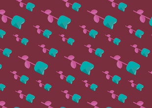 紫色背景可爱动物图案