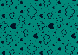 绿色背景四叶草图案纹理