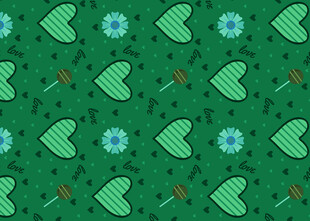 绿色叶子图案无缝背景