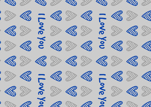 蓝色小鱼图案背景纹理