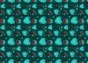 心形图案无缝背景纹理