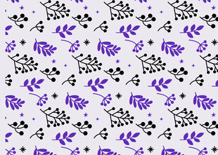 紫色花卉图案背景纹理