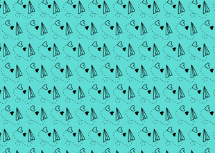 蓝绿色卡通图案背景纹理