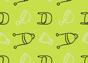 绿色图案背景的宠物元素