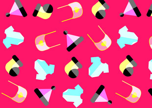 多彩几何图案背景图