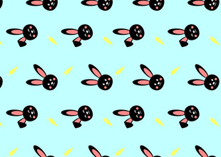 兔子图案的清新背景设计