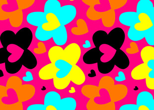 多彩花卉图案背景