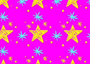 粉色背景星星图案设计