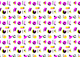 多彩卡通图案无缝背景