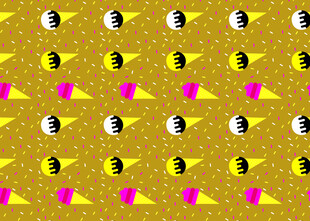 黄色背景趣味图案纹理