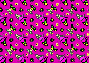 粉色底花卉图案纹理