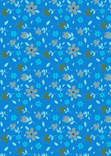 蓝色碎花图案背景