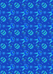 蓝色海洋元素无缝图案