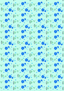 蓝绿花卉图案背景纹理