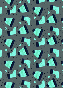 蓝绿几何图案无缝背景