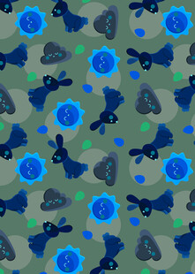 蓝色蝴蝶图案背景纹理