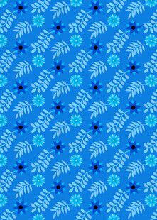 蓝色星月雪花图案背景