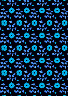 蓝色花卉图案背景纹理