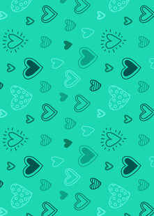 薄荷绿爱心图案背景