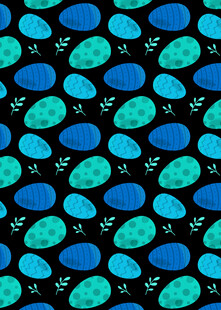 蓝绿圆形图案无缝背景