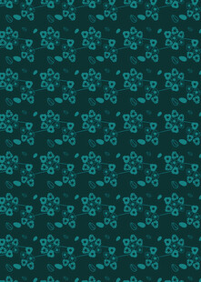 深绿底蓝花精致图案纹理