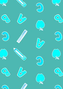 清新简约文具图案背景