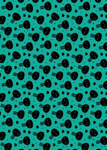 蓝绿色波点图案背景