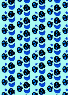 蓝色机器人图案背景纹理