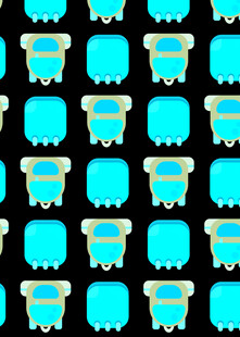 蓝色卡通小火车图案背景