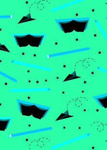 绿色背景几何图案无缝纹理