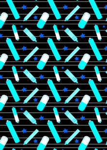 蓝白色调医疗元素图案