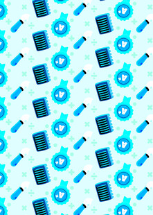 蓝色科技元素无缝图案