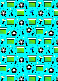 蓝底足球电视图案背景