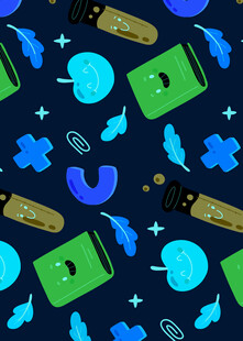 科技元素无缝图案背景