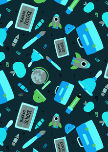 太空探索元素插画图案