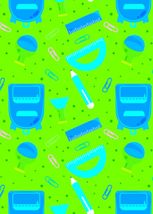 清新蓝绿工具图案背景