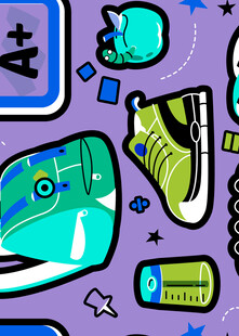 潮流运动鞋及周边元素