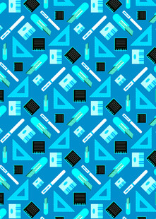 蓝色科技风几何图案背景