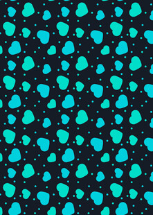 蓝绿斑点黑色背景图案