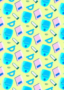 卡通文具图案背景