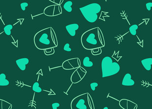 爱心弓箭图案背景设计