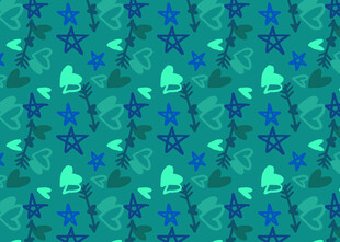 蓝绿海洋生物图案纹理