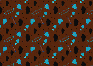 棕色底蓝黑图案纹理背景