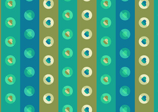 蓝绿相间波点条纹图案