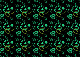 绿色卡通图案无缝背景图