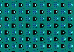 蓝绿色调几何图案背景